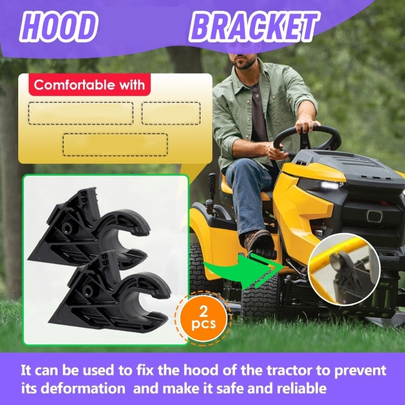 Gardening Tools List - 2er-Pack Mäher-Motorabdeckungs-Schwenkhalterungen, Ersatz-Haubenstützteile für aufgeführte Rasentraktormodelle