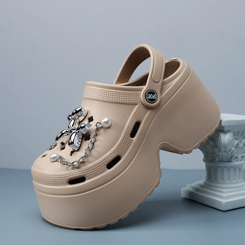 Neue silberne Plateau-Clogs fü – Gardening Tools For Women Bewertung und Preis